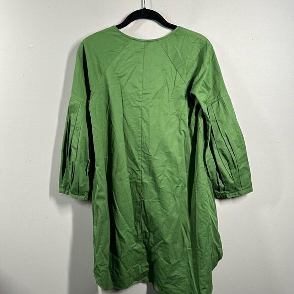 Tuckernuck Pomander Place ballon lantern sleeve green Maisie poplin tunic mini s - Picture 12 of 12